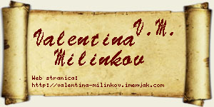 Valentina Milinkov vizit kartica